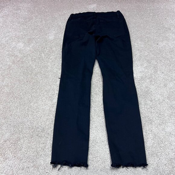 Frame Jegging Le Skinny De Jeanne Women's Black Distressed Size 27 Pockets - Picture 1 of 13